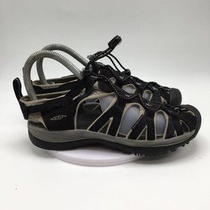 Keen Womens Sport Sandals Sz 6 Gray Waterproof Adjustable Bungee Cord 1040
